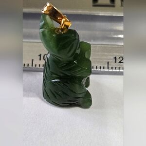 Bunny jade necklace charm